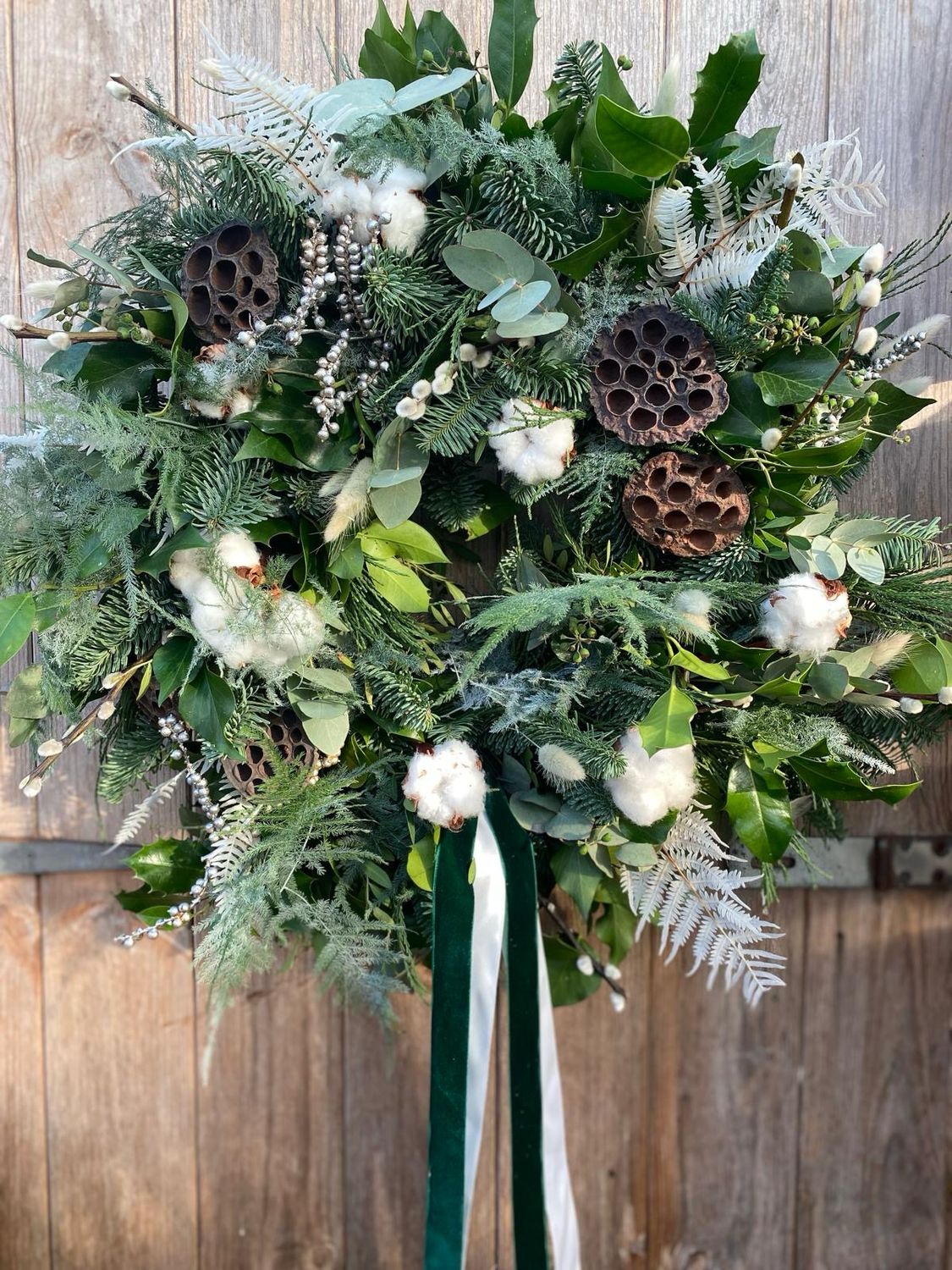 “ Winter Whites “ Seasonal Door Wreath