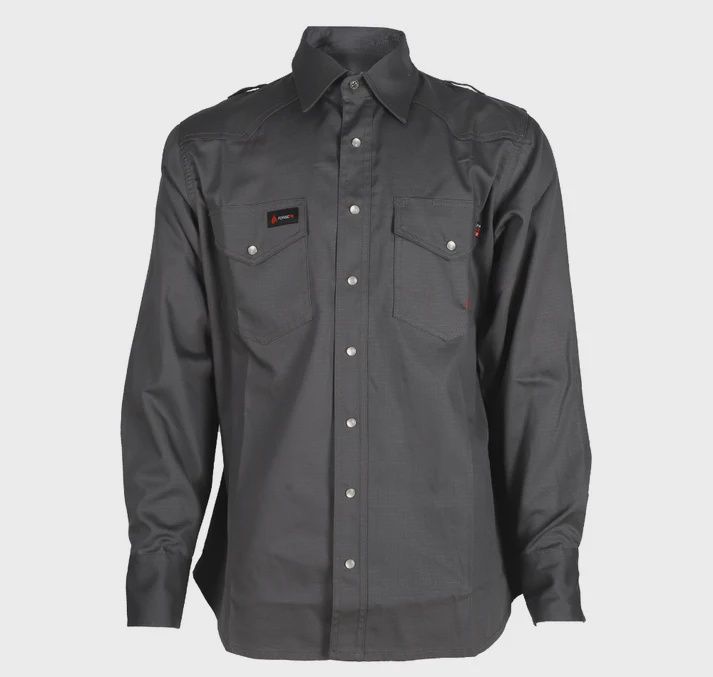 Forge FR Snap Ripstop Shirt, Color: GRY, Size: SM