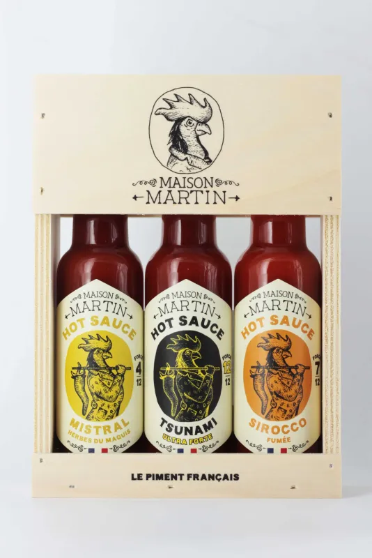 Coffret bois vide pour 3 bouteilles - FRANCE