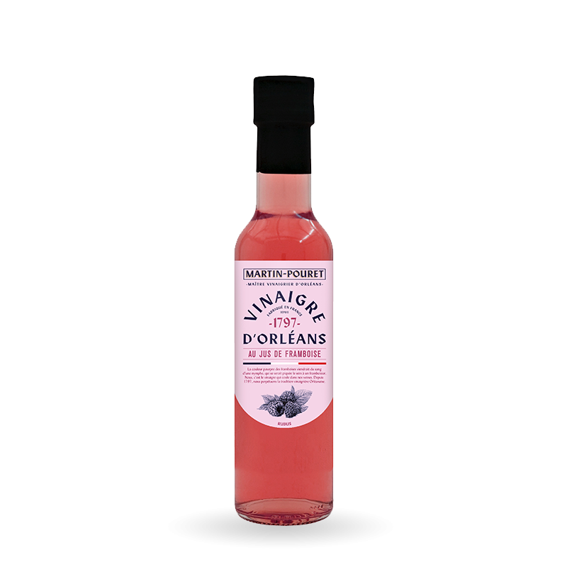 Vinaigre d'Orléans de Vin Blanc Framboise - bouteille 25 cl - FRANCE