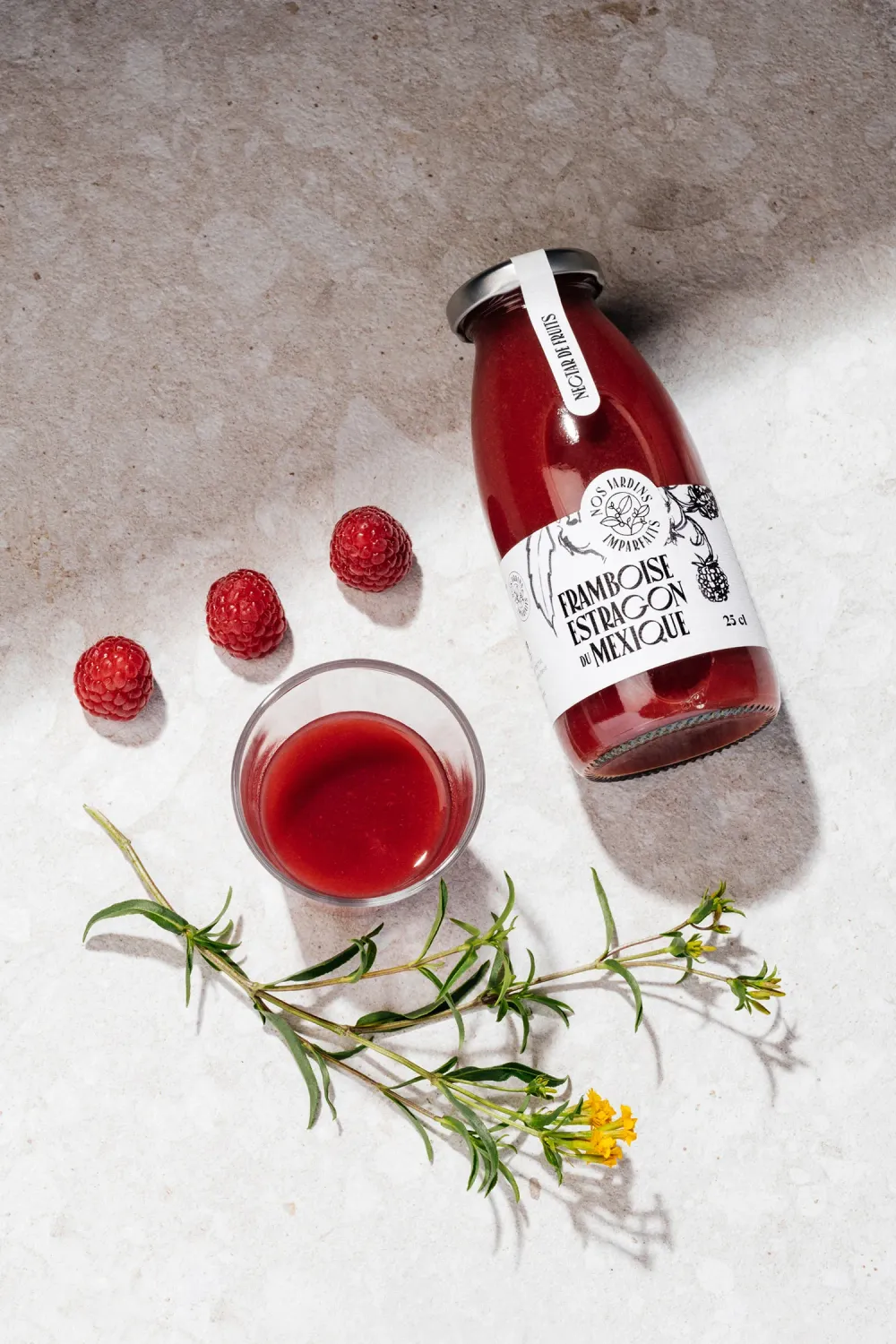 Nectar Framboise &amp; Estragon du Mexique, bouteille 25 cl - FRANCE