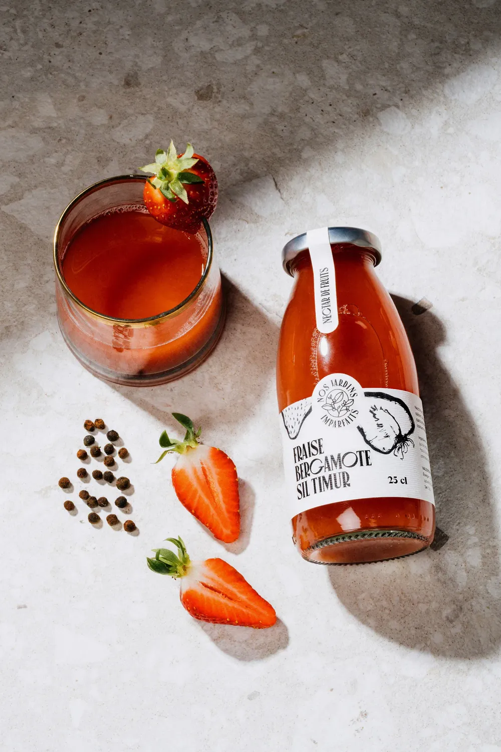 Fraise bergamote et Siltimur, bouteille 25 cl - FRANCE