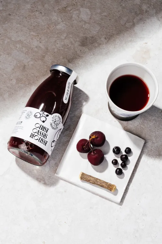 Nectar Cerise, Cassis &amp; Réglisse, bouteille 25 cl - FRANCE