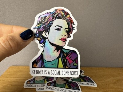 Gender is a social construct! Holographischer Sticker