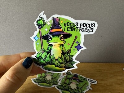 Hocus Pocus Can’t focus Frosch 🐸 Aufkleber