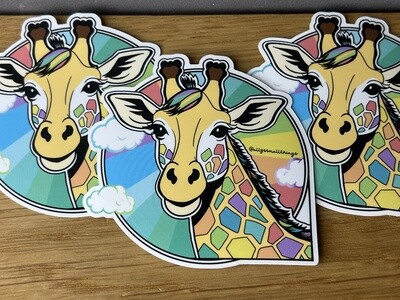 Rainbow Giraffe - Pride Sticker