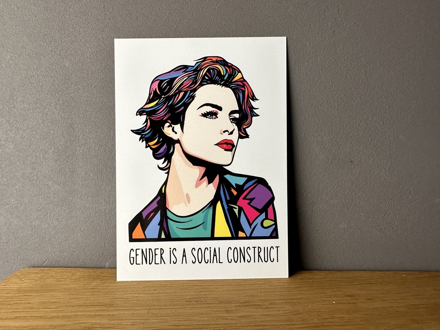 Gender is a social construct - Postkarte
