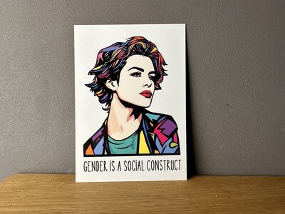Gender is a social construct - Postkarte