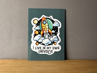 I live in my own universe - Postkarte