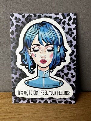 Feel your feelings! Postkarte auf Premiumkarton
