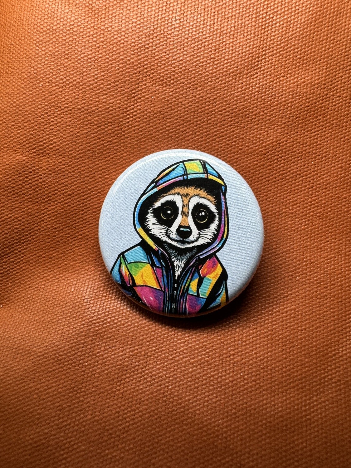 Erdmännchen mit Hoodie - Button