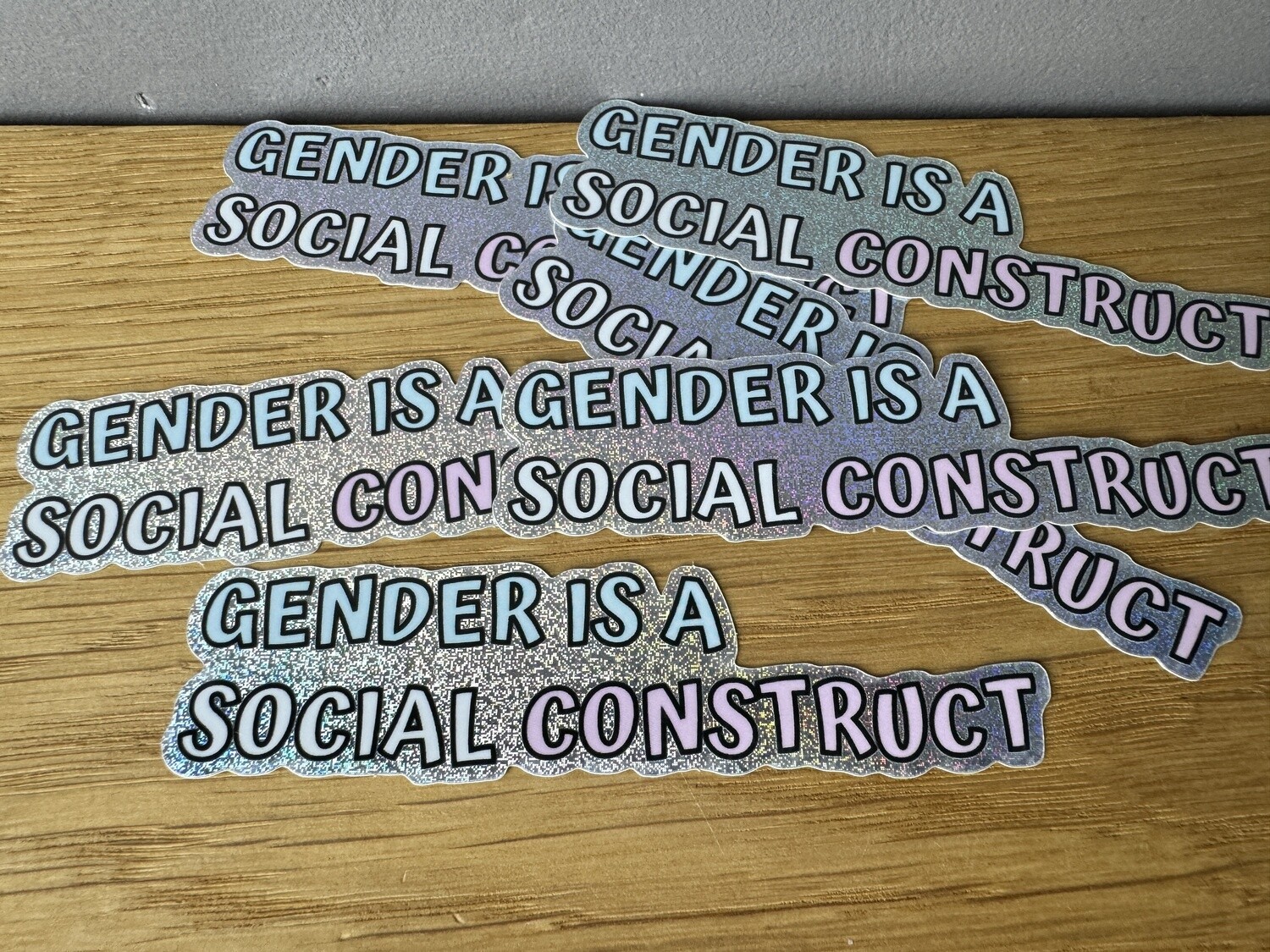 Gender is a social construct - Glitter Sticker