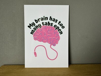 Too many tabs - Postkarte