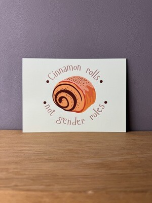 Cinnamon rolls not gender roles - Postkarte