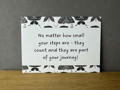 Small steps count - Postkarte