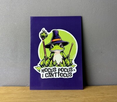 Hocus Pocus, I can’t focus Frosch 🐸 - Postkarte