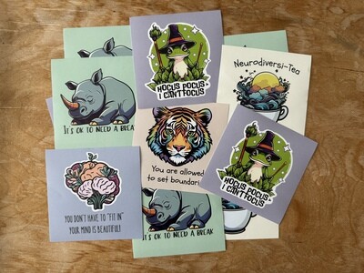 Mental Health &amp; Neurodivergent Paper Sticker