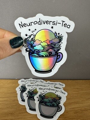 Neurodiversi-Tea - Holografischer Sticker