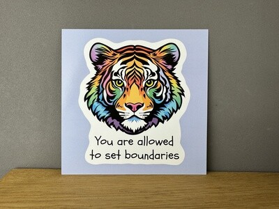 Set Boundaries Rainbow Tiger - Print 🐯