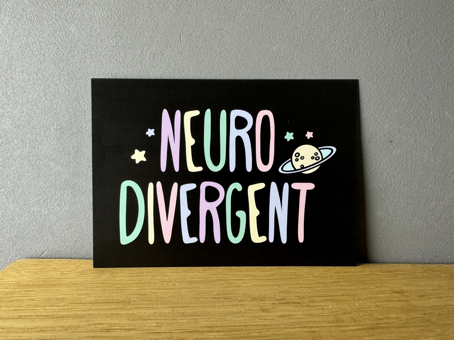Neurodivergent Planet Rainbow - Postkarte