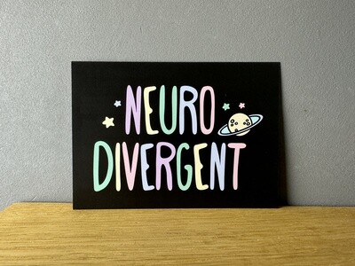 Neurodivergent Planet Rainbow - Postkarte