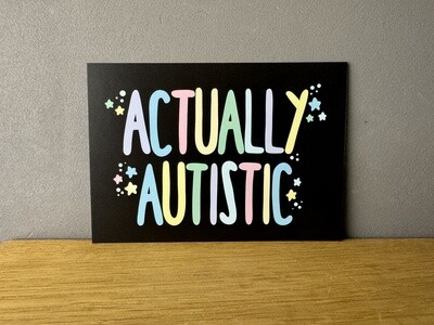 Actually Autistic Rainbow - Postkarte