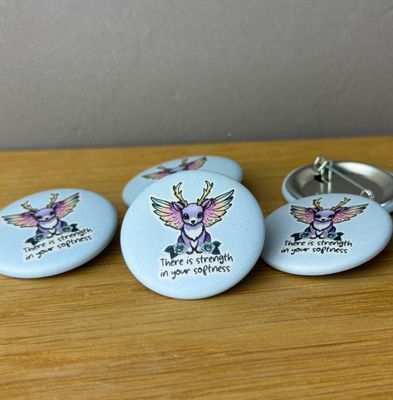 Strength in your softness Wolpertinger - Button