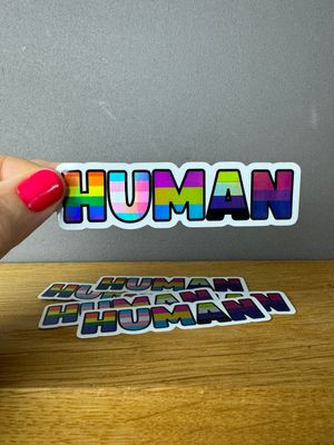 Human - Pride Flags - Holografischer Sticker