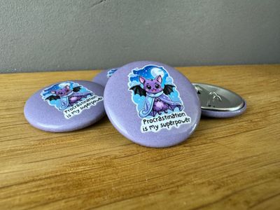 Procrastination Fledi Fledermaus 🦇 - Button