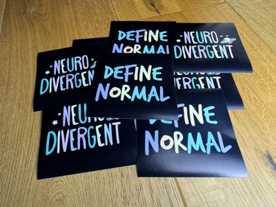 Neurodivergent • Define Normal • ADHS - Paper Sticker