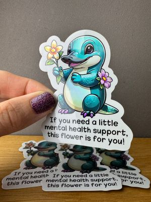 Mental Health Schnabeltier - Holografischer Sticker​