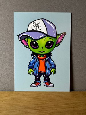 Stay Weird Alien - Postkarte 👽