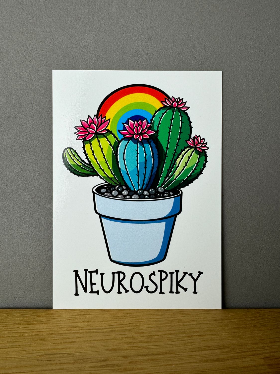 Neurospiky Kaktus - Postkarte Neurodivergent 🌵