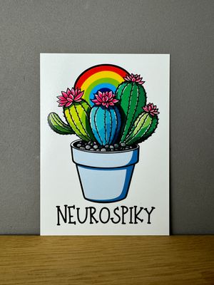 Neurospiky Kaktus - Postkarte Neurodivergent 🌵