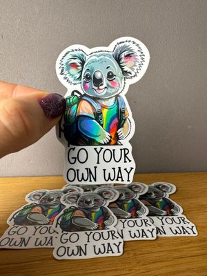 Go your own way Koala 🐨 - Holographischer Sticker​