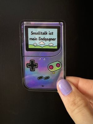 Smalltalk Gameboy - Holografischer Sticker