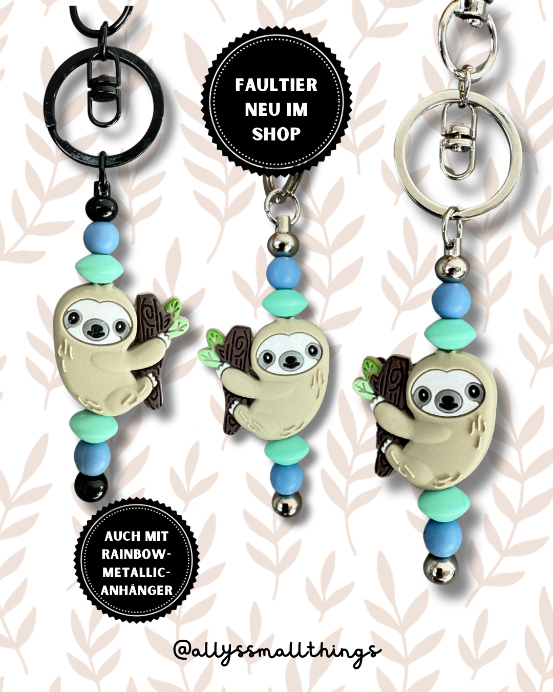 Happy Sloth - Schlüsselanhänger Faultier