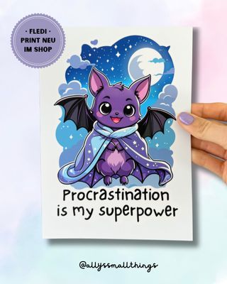 Procrastination Fledi - Print Fledermaus 🦇