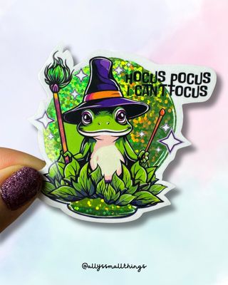 Limitierte Sonderedition- Hocus Pocus Frosch 🐸 Glitzer Sticker