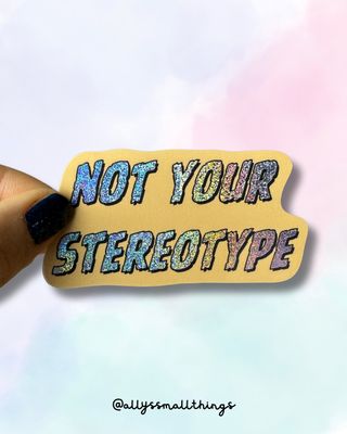 Not your stereotype! ✨ Regenbogen Glitzer Sticker