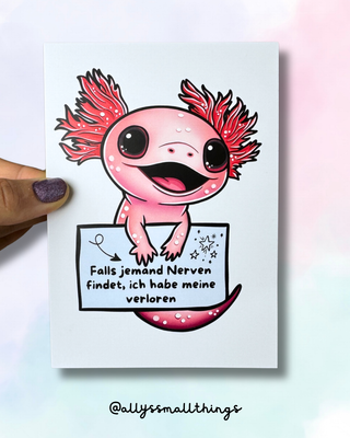 Nerven gefunden? Lustiges Axolotl 💕 Nerven gefunden? Lustiges Axolotl 💕