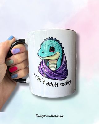 I can’t adult today Dinosaurier - Tasse