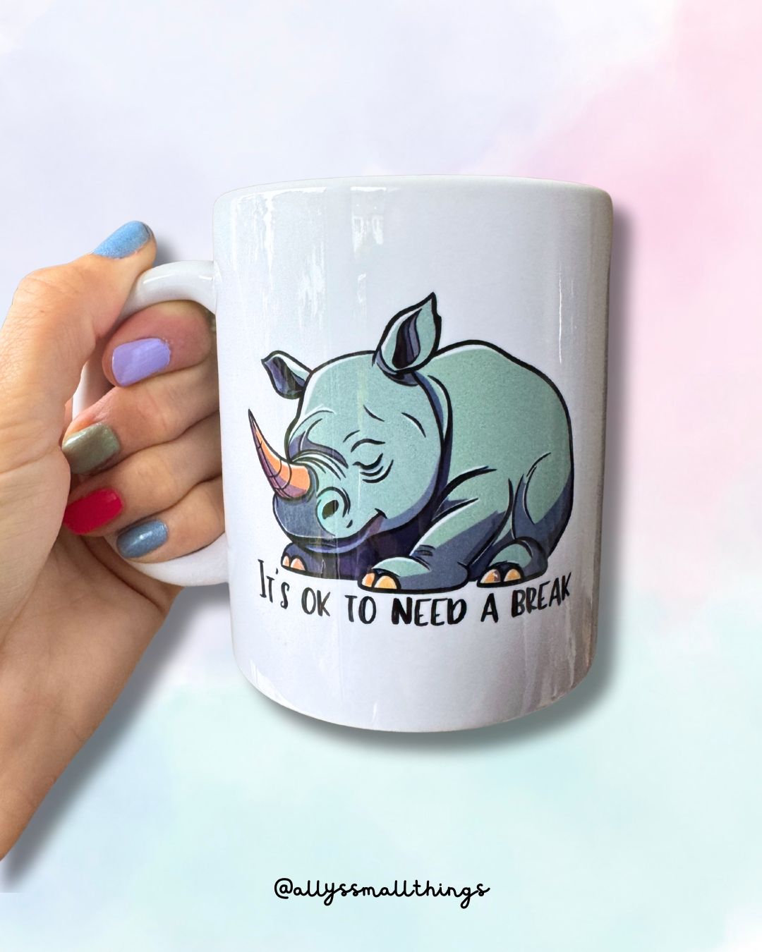 It‘s ok to need a break Nashorn 🦏- Tasse