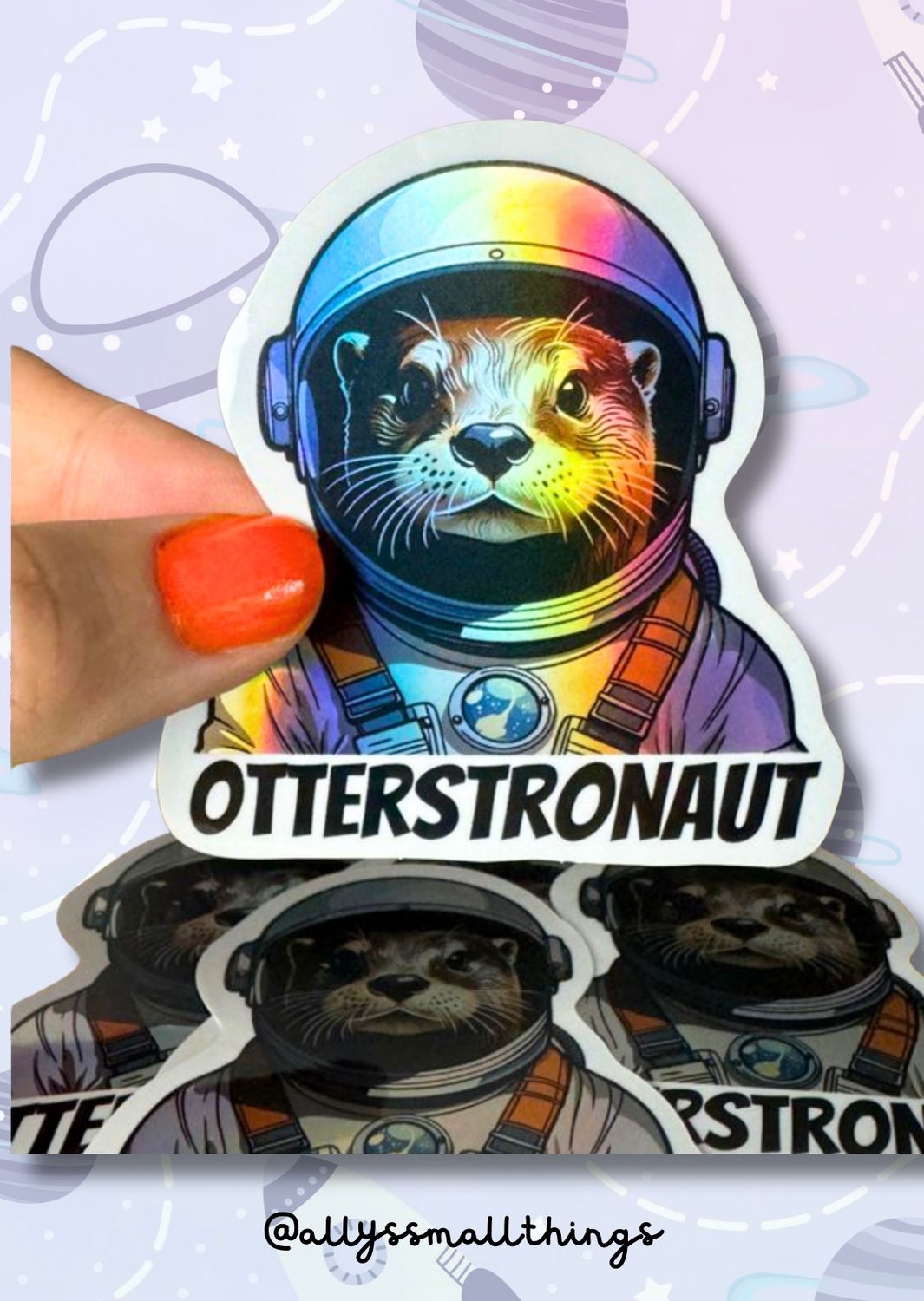 Otterstronaut Astronaut Otter - Holografischer Sticker