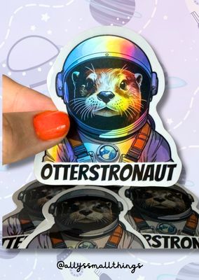 Otterstronaut Astronaut Otter - Holografischer Sticker