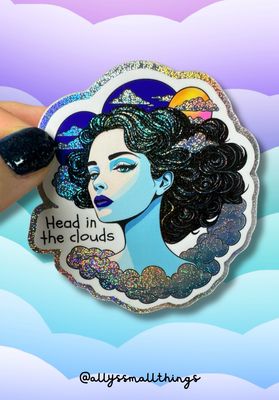 Head in the clouds ⛅️ - Glitzer Sticker