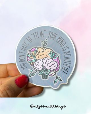 Beautiful mind / you don’t have to fit in - Effekt Sticker