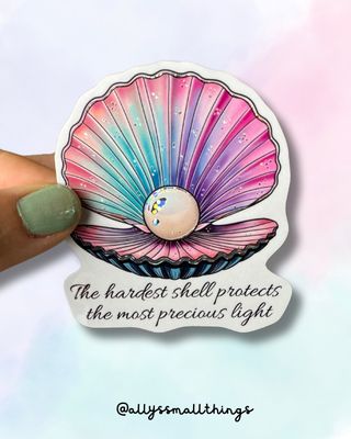 Show your colours shell 🐚 Regenbogen Muschel - Glitzer Sticker