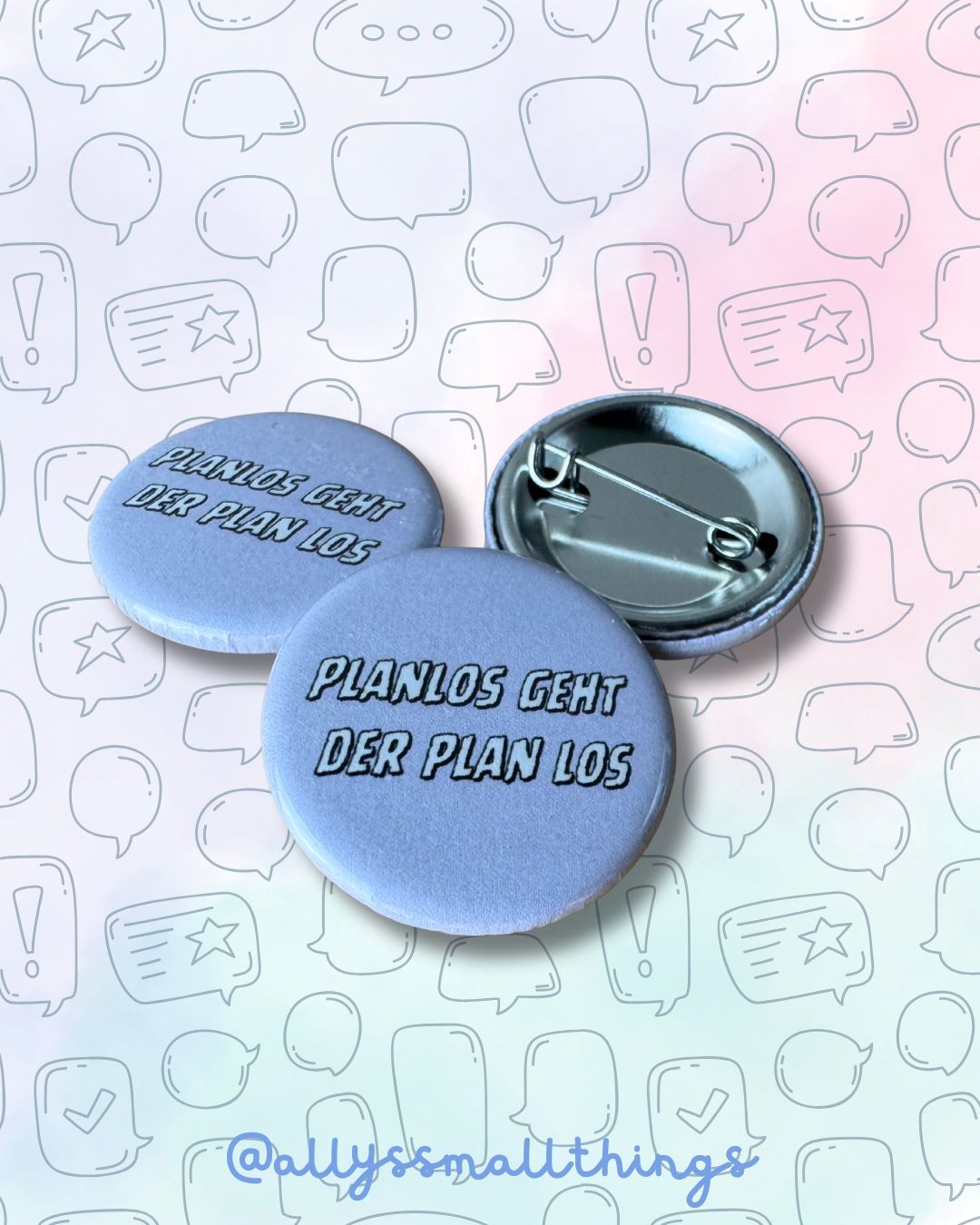 Planlos geht der Plan los - Button, Chaos, ADHsS, Neurodivergent