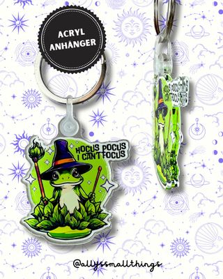 Hocus Pocus I can’t focus Frosch 🐸 - Acryl Anhänger, Schlüsselanhänger Hocus Pocus I can’t focus Frosch 🐸 - Acryl Anhänger, Schlüsselanhänger